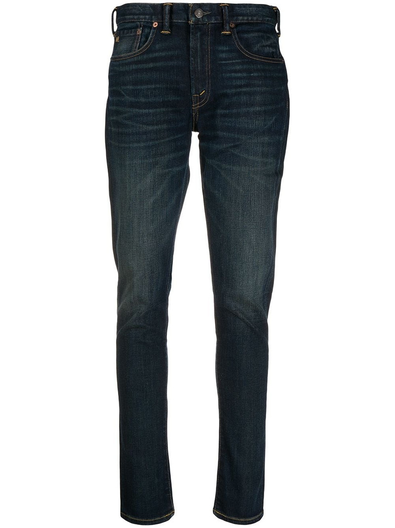 stonewashed mid-rise skinny jeans 1