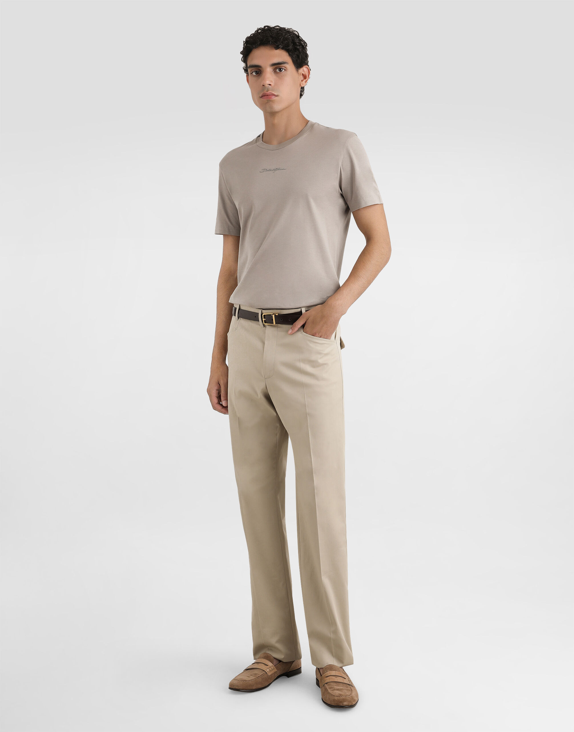 Cotton gabardine cargo trousers - 2