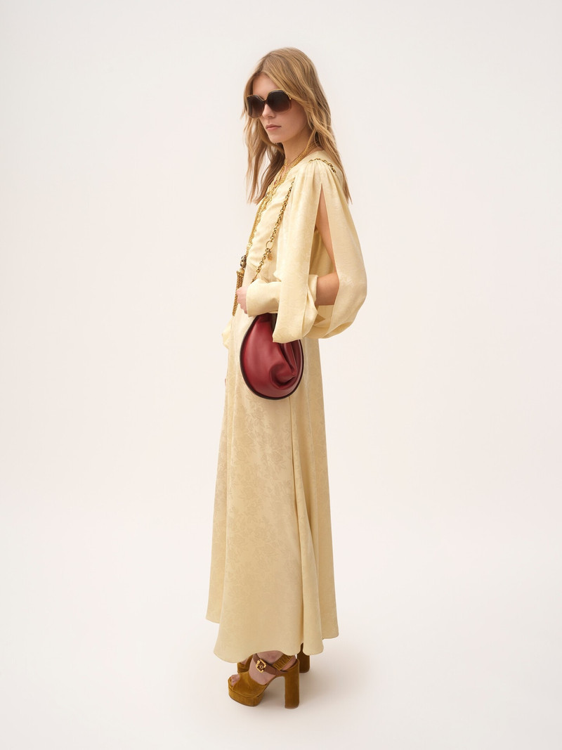 Chloé RUCHED LONG DRESS IN SILK JACQUARD outlook