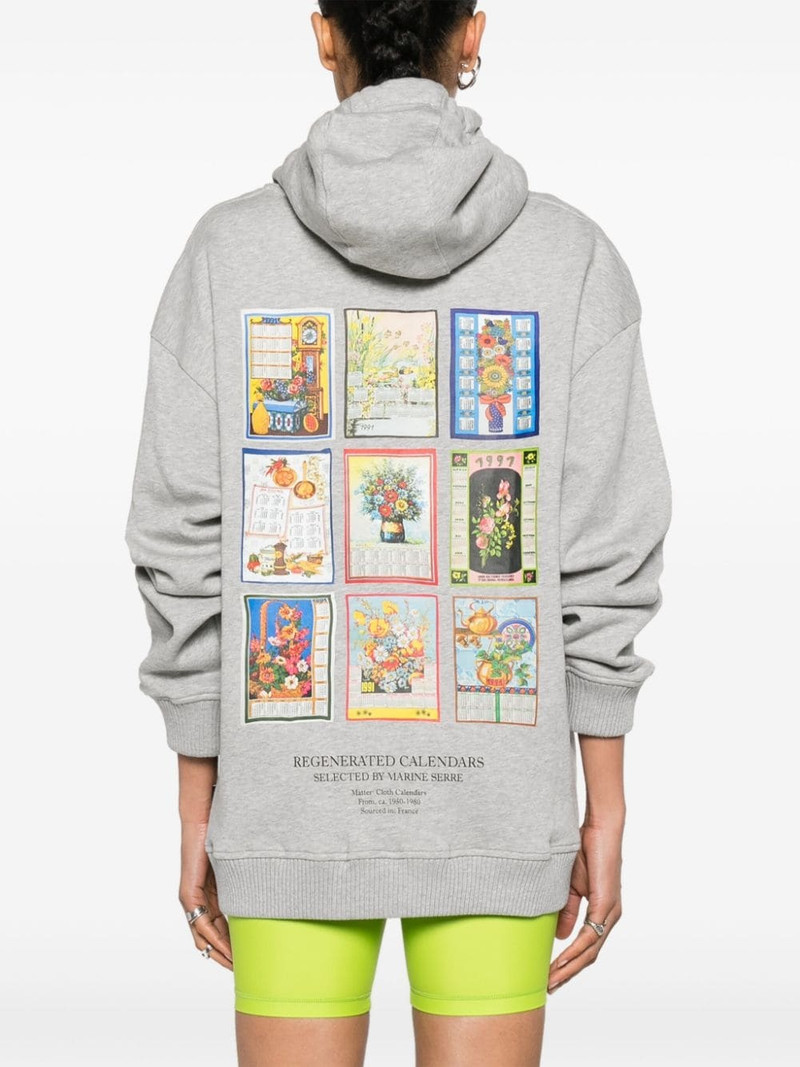 calendars-print organic cotton hoodie 3