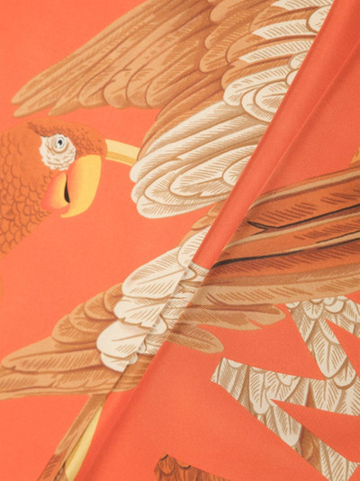 FERRAGAMO parrot-print scarf outlook