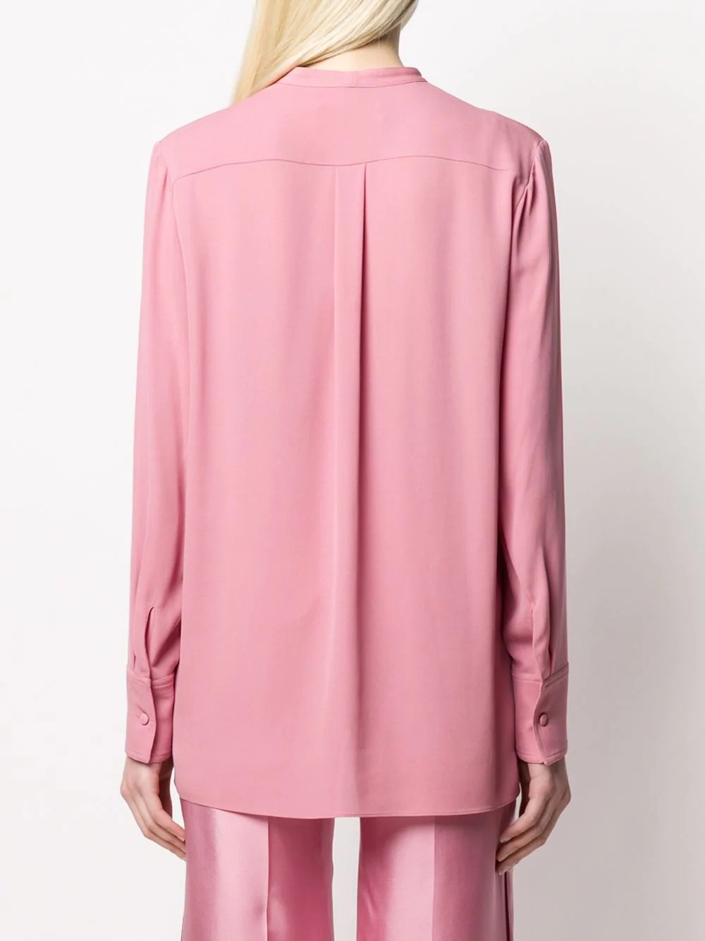 tie-neck long-sleeve blouse - 4