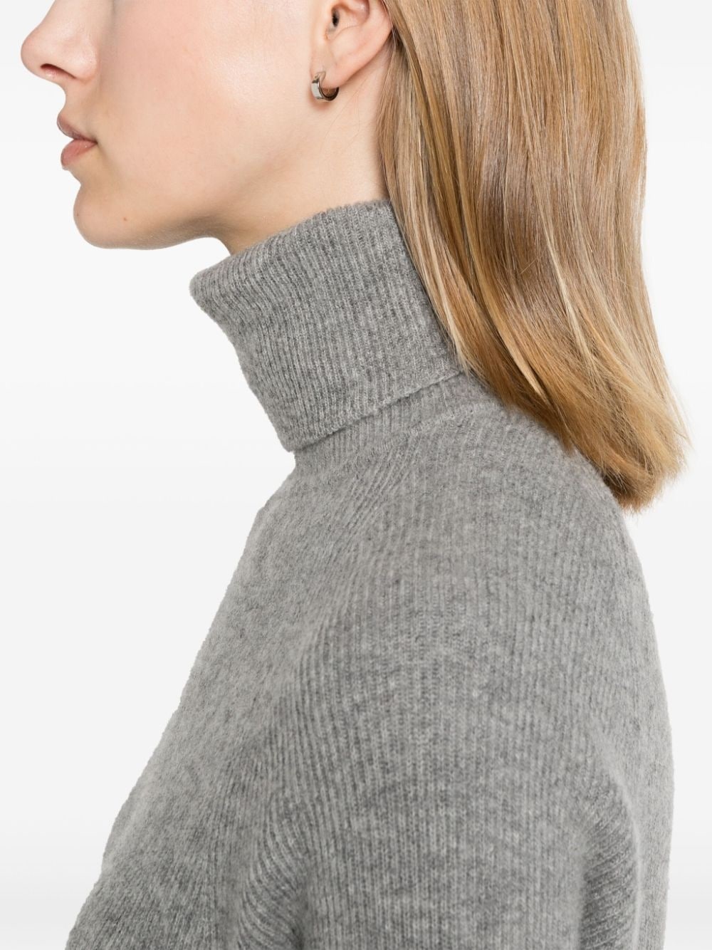 ribbed-knit knitted dress - 5