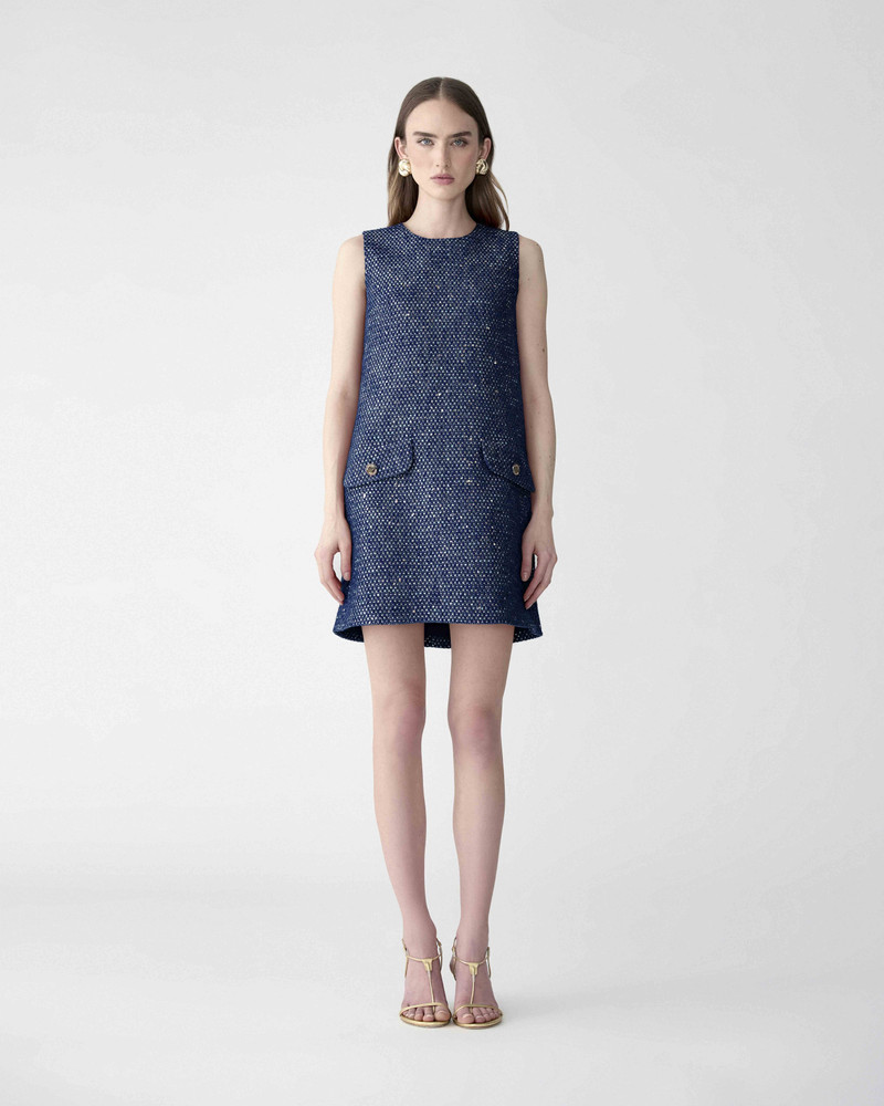 CAROLINA HERRERA Lurex Tweed Mini Dress outlook