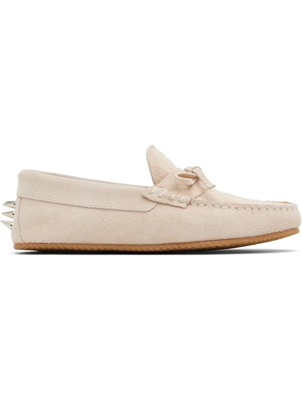 SSENSE Exclusive Beige Spike Loafers - 1
