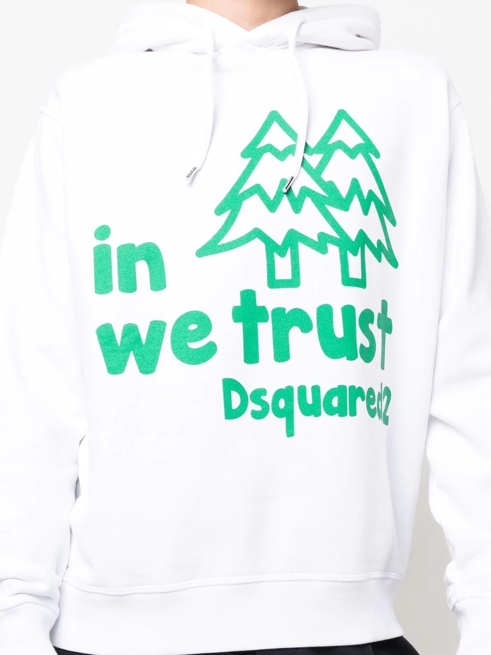 slogan-print cotton hoodie - 5