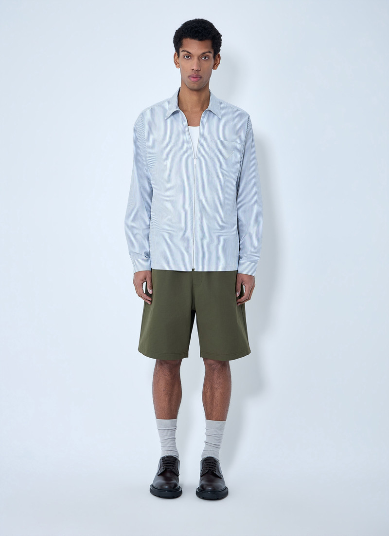 Prada Zip-Front Stripe Shirt outlook