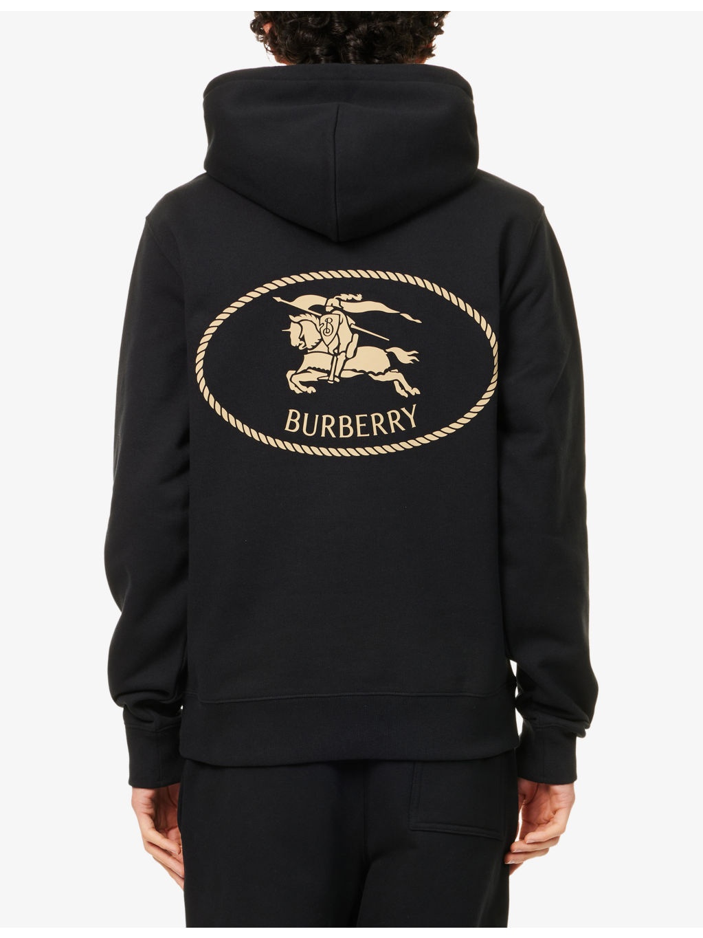 Kangaroo-Pocket Brand-Print Cotton-Jersey Hoody - 4