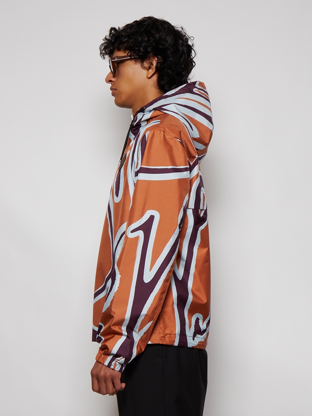 Tall Neckline Sweatshirt Clay Orange And Purple - 4