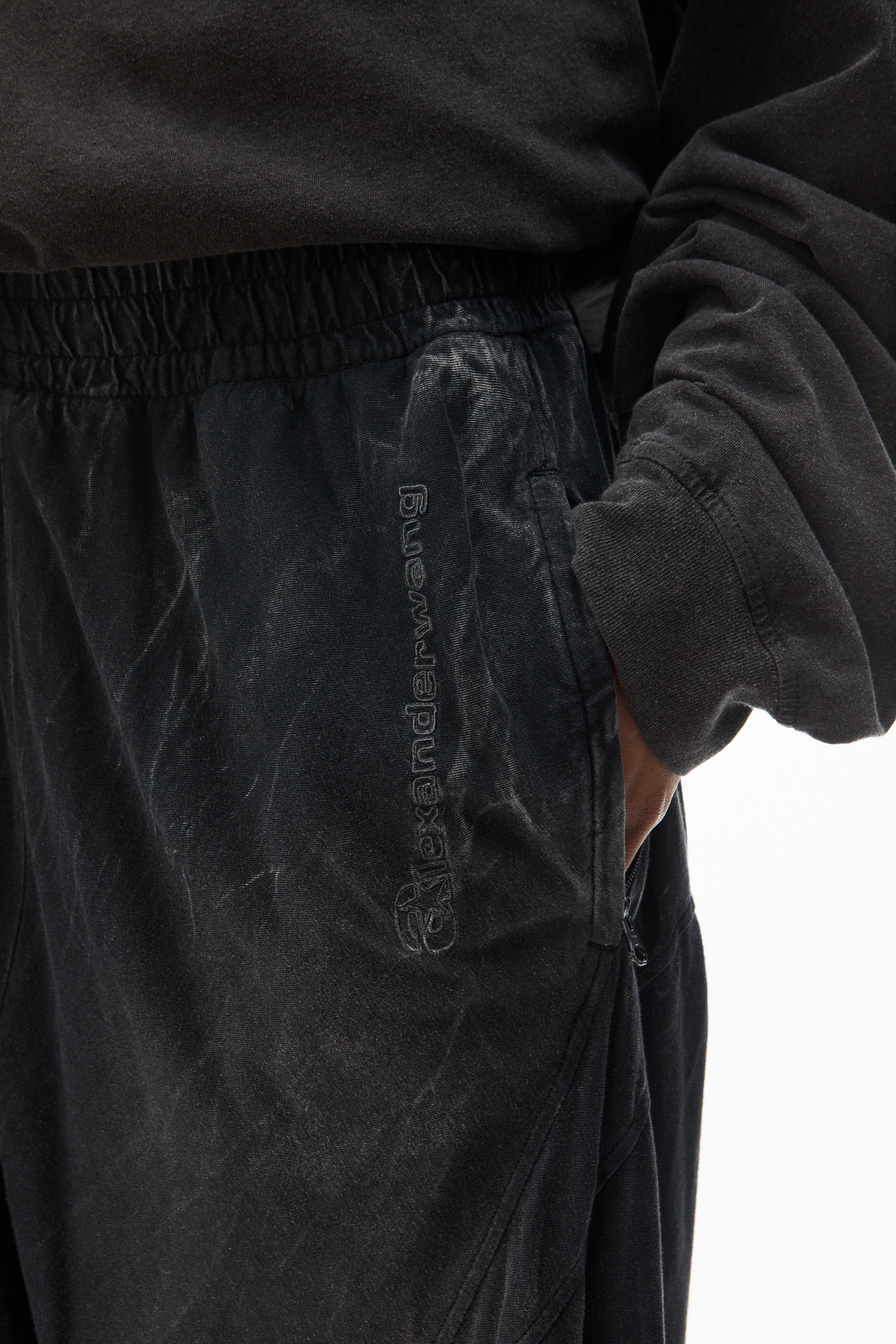 creased-print track pant - 6