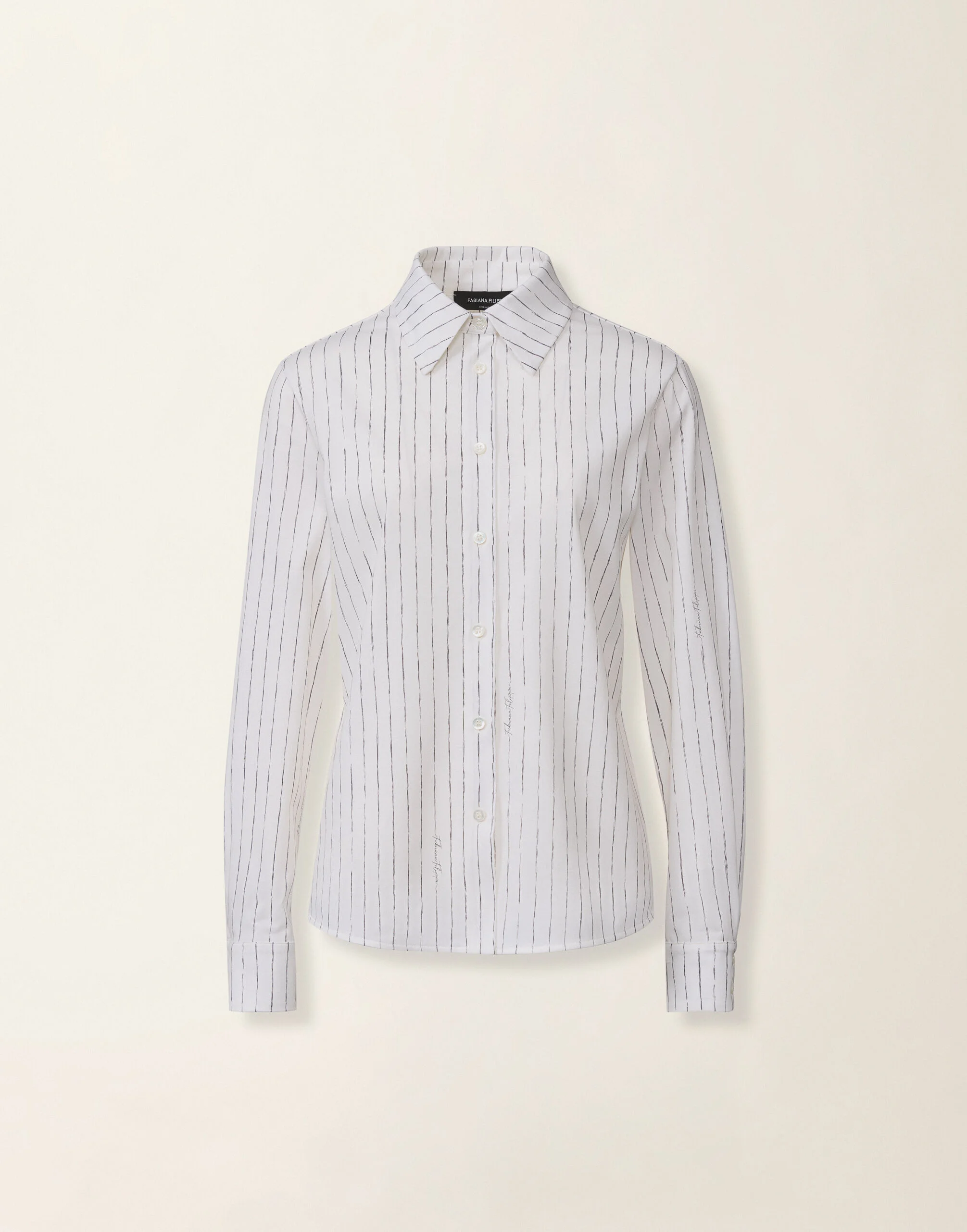 Pinstripes Signature printed jersey shirt - 1