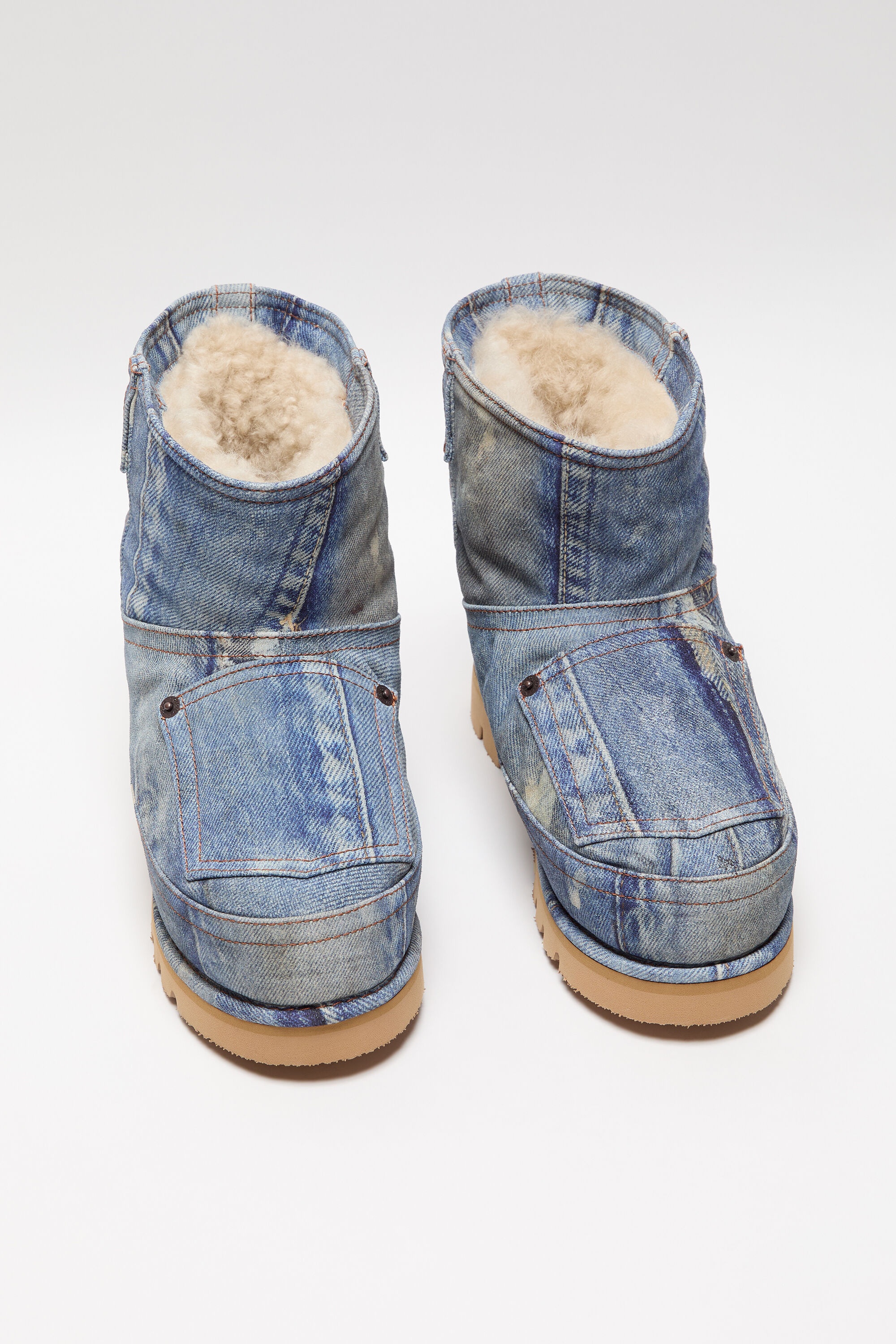 Low boots printed leather - Multi blue - 4