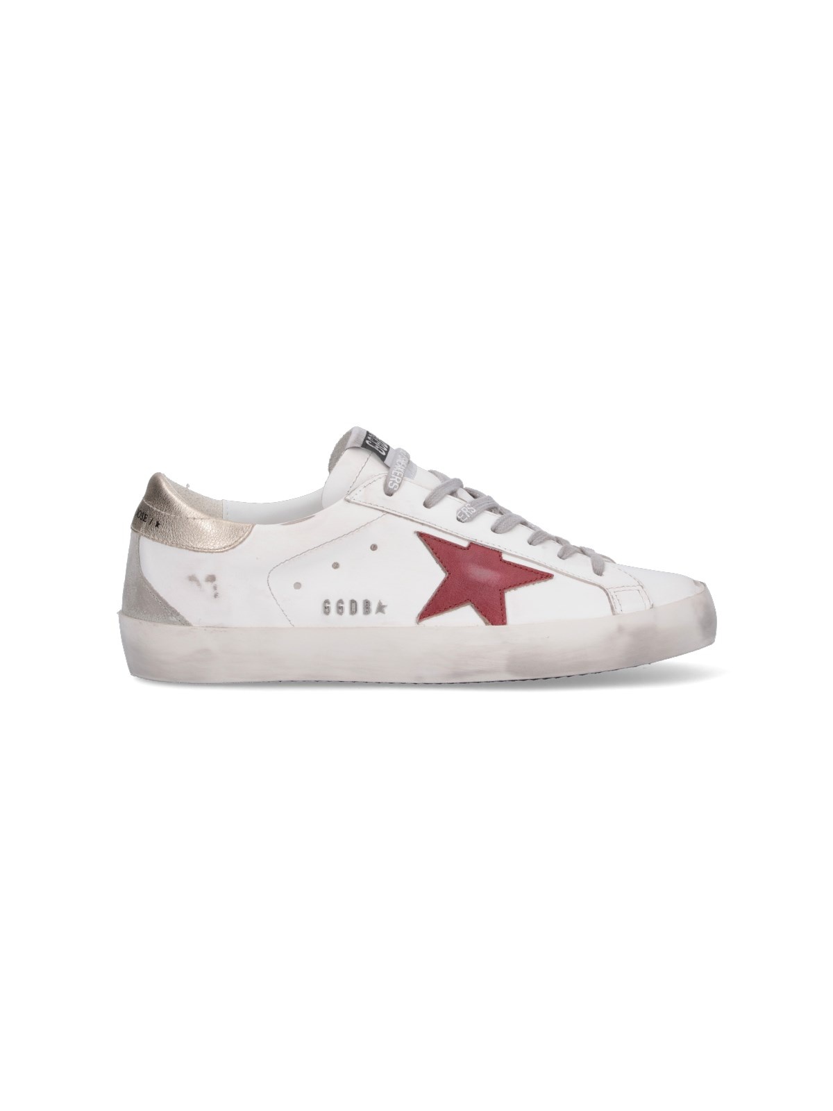 スニーカー Golden  Sneaker Super Star Super-Star LTD with silver leather star and croc-print