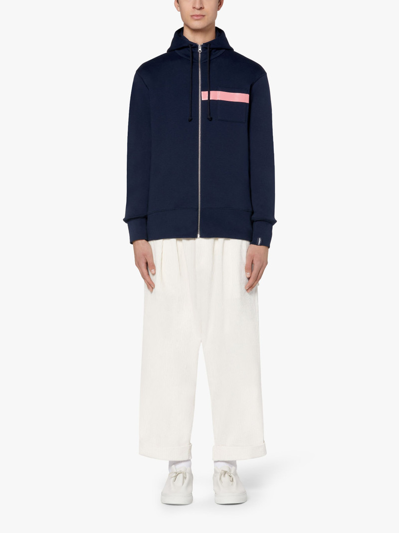 Mackintosh NAVY X PINK COTTON HOODED SWEATSHIRT | GJM-208 outlook