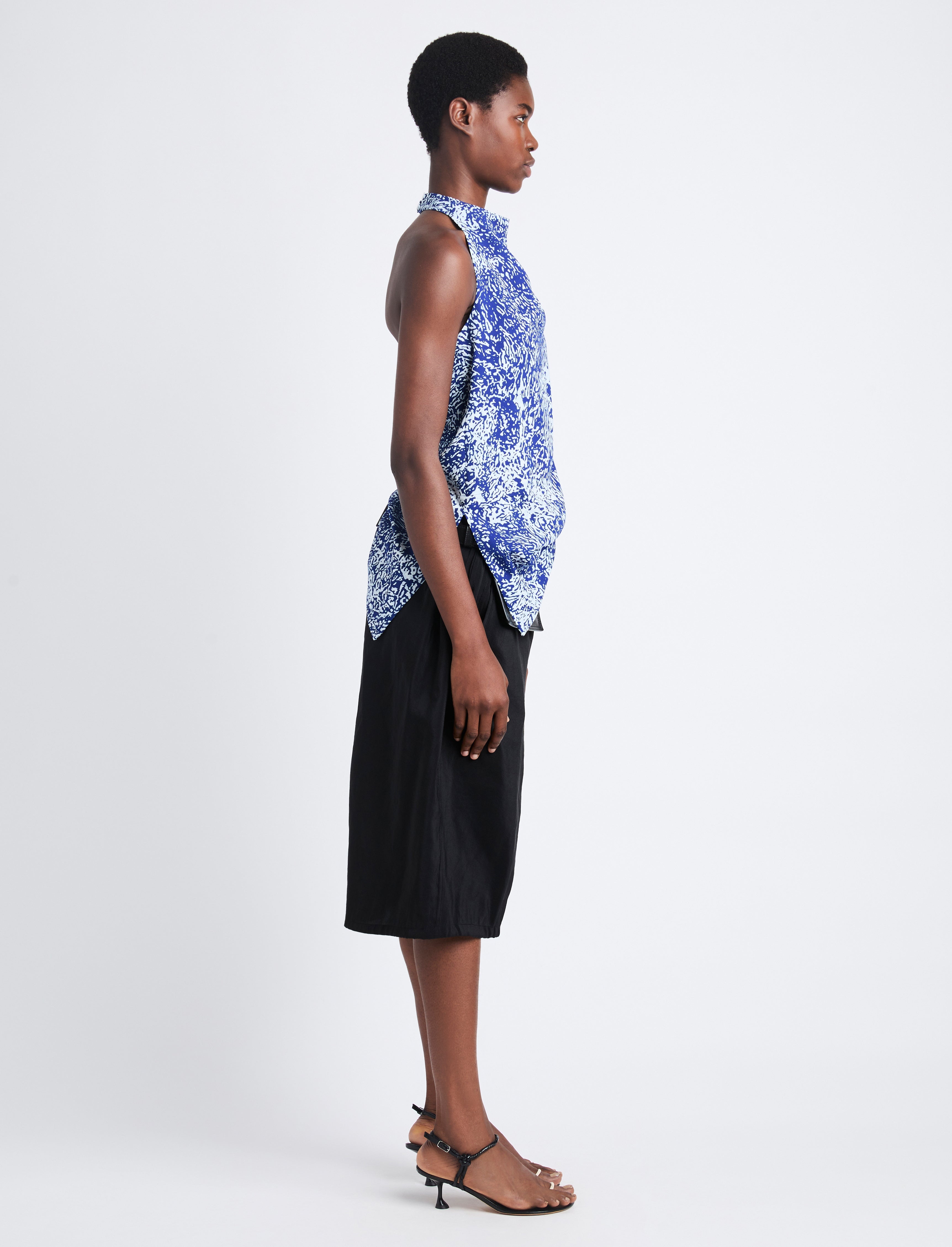 Theda Top in Printed Viscose Crepe - 4