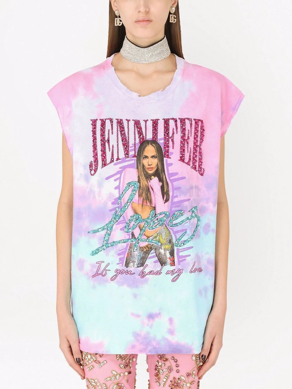 Jennifer embellished tie-dye T-shirt - 3