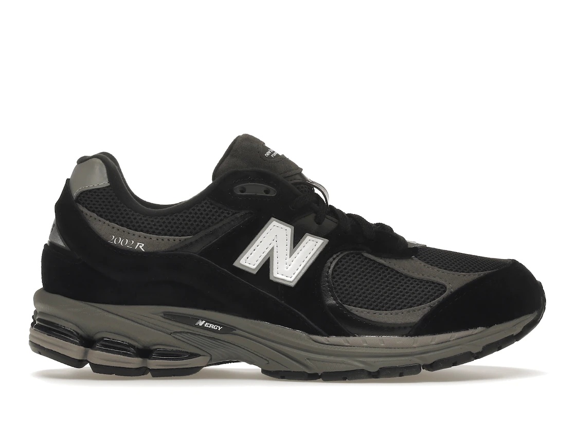 New Balance 2002R Black Dark Grey White