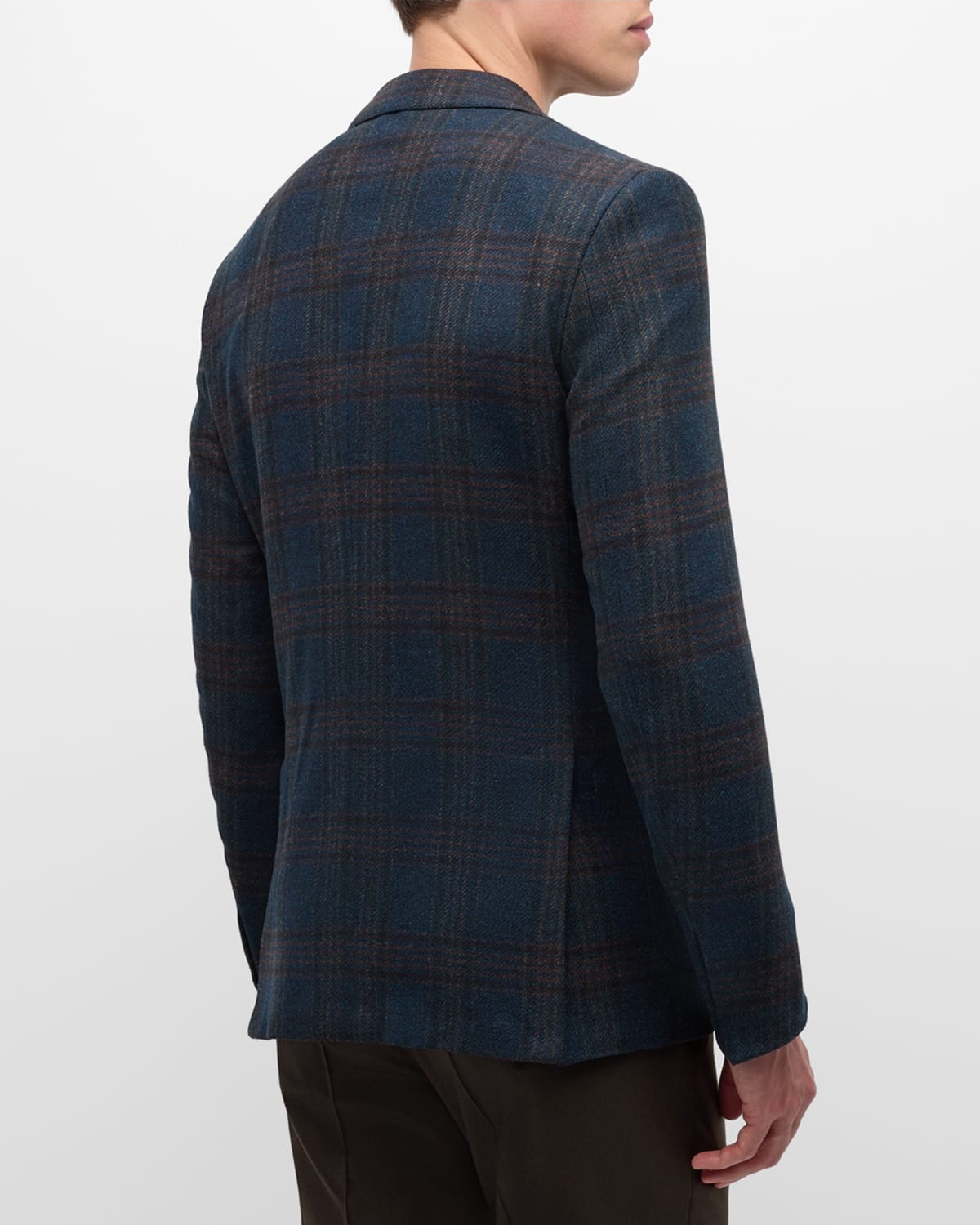 Men's Wool-Cashmere Plaid Sport Coat - 3