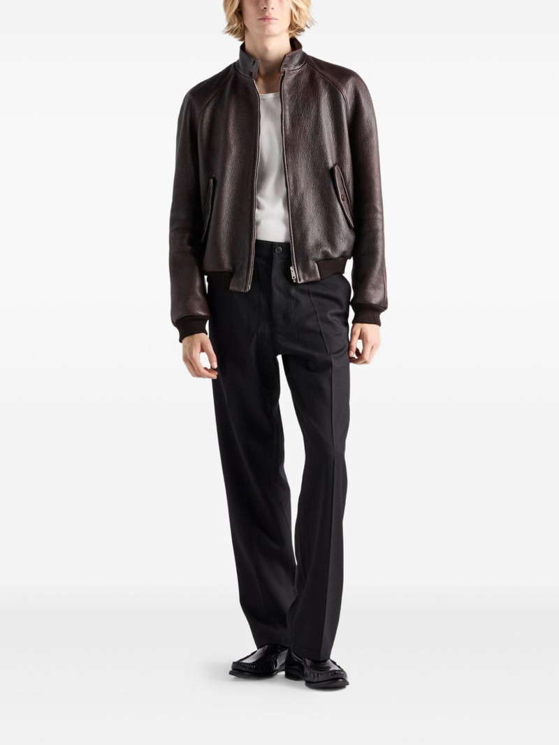 Prada raglan-sleeve flap-pocket bomber jacket outlook