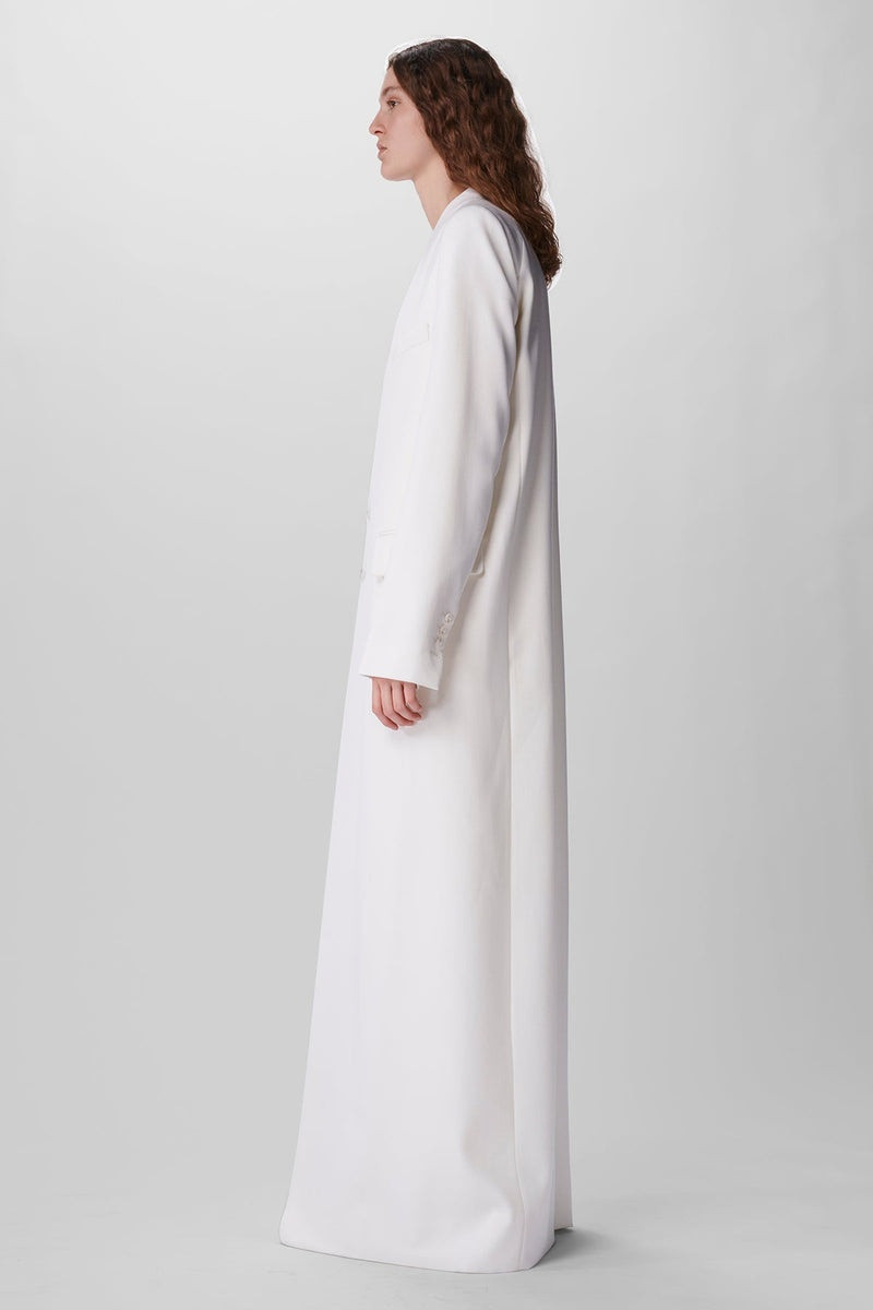 Ann Demeulemeester Aisha Long Standard Collarless Coat outlook