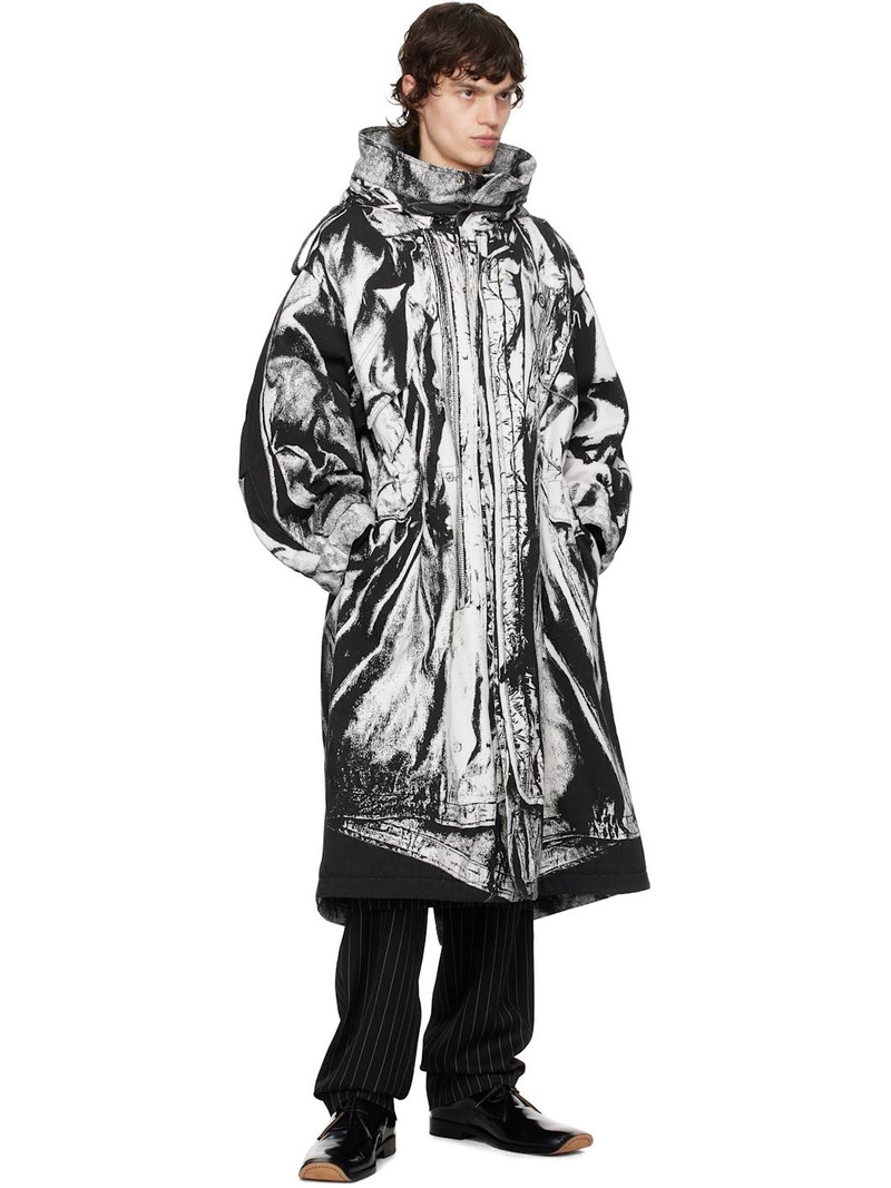 Jean Paul Gaultier Black & White 'The Trompe-L'œil' Coat outlook