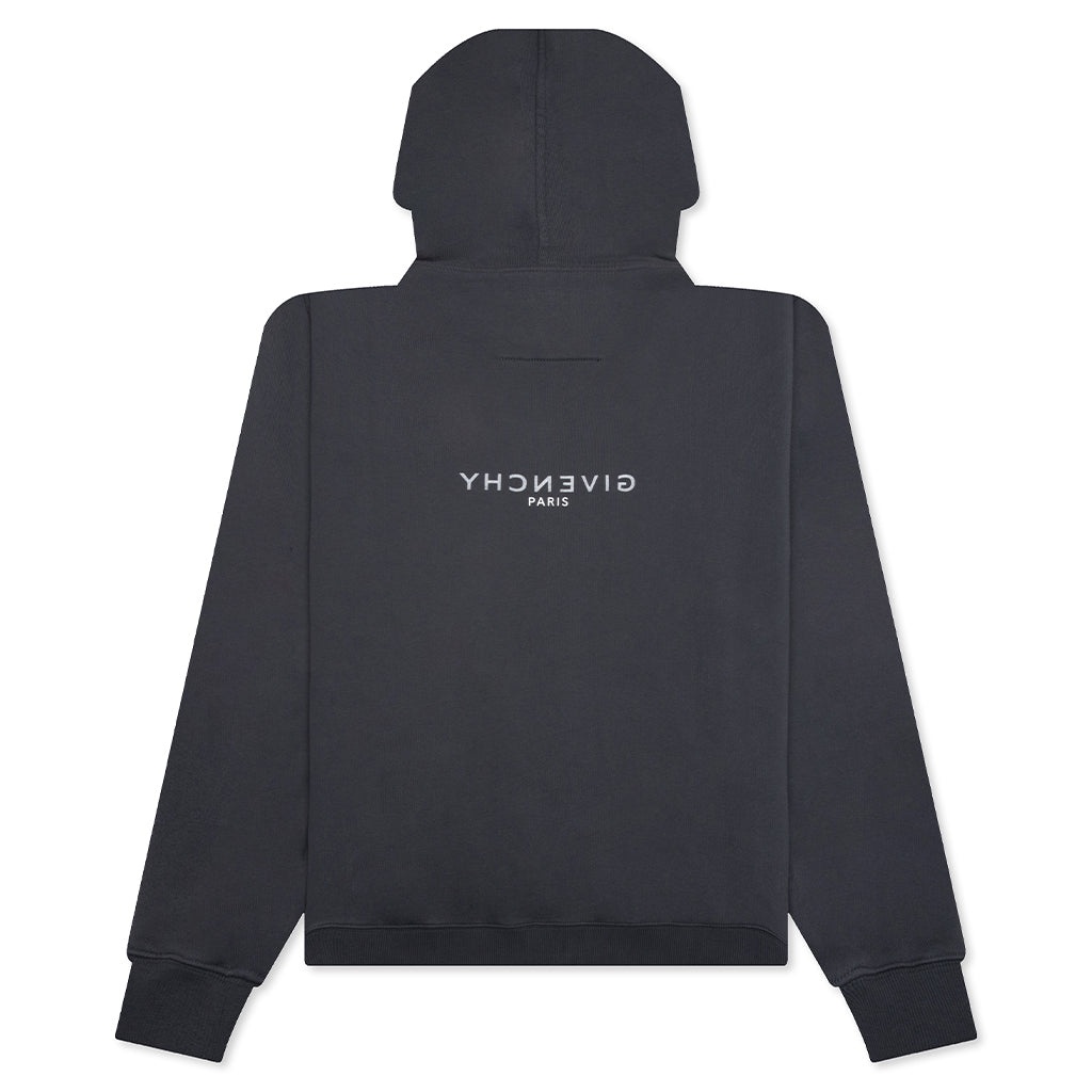 PRINTED FELPA SLIM FIT HOODIE - CHARCOAL - 2
