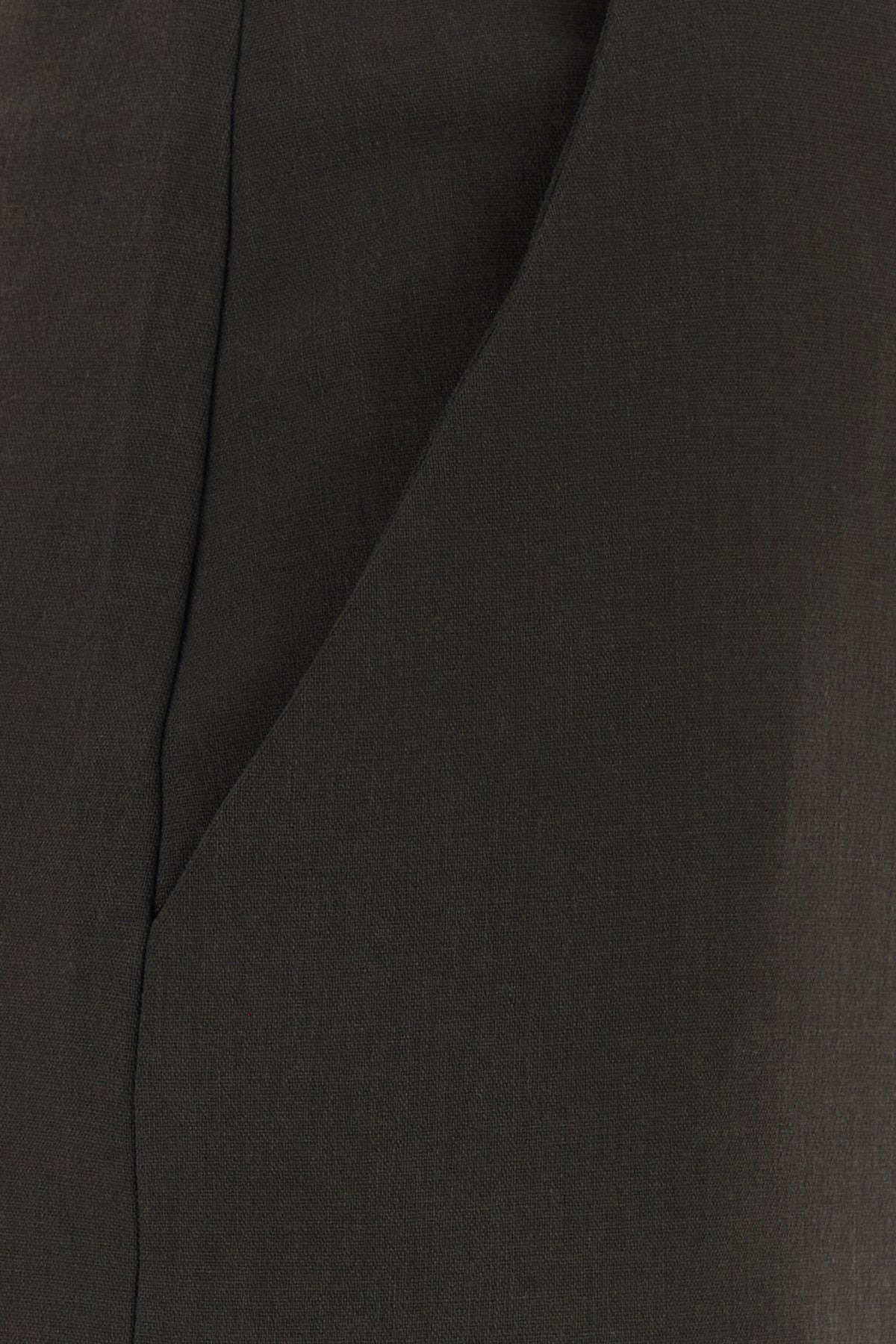 Dark brown stretch wool skirt - 3