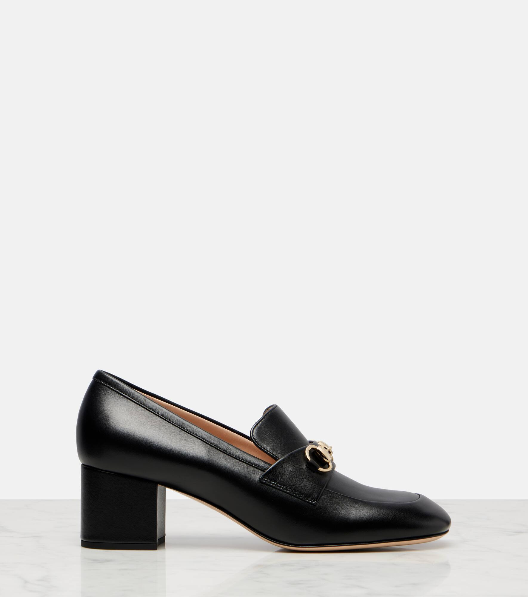 Lady Horsebit leather loafer pumps - 4