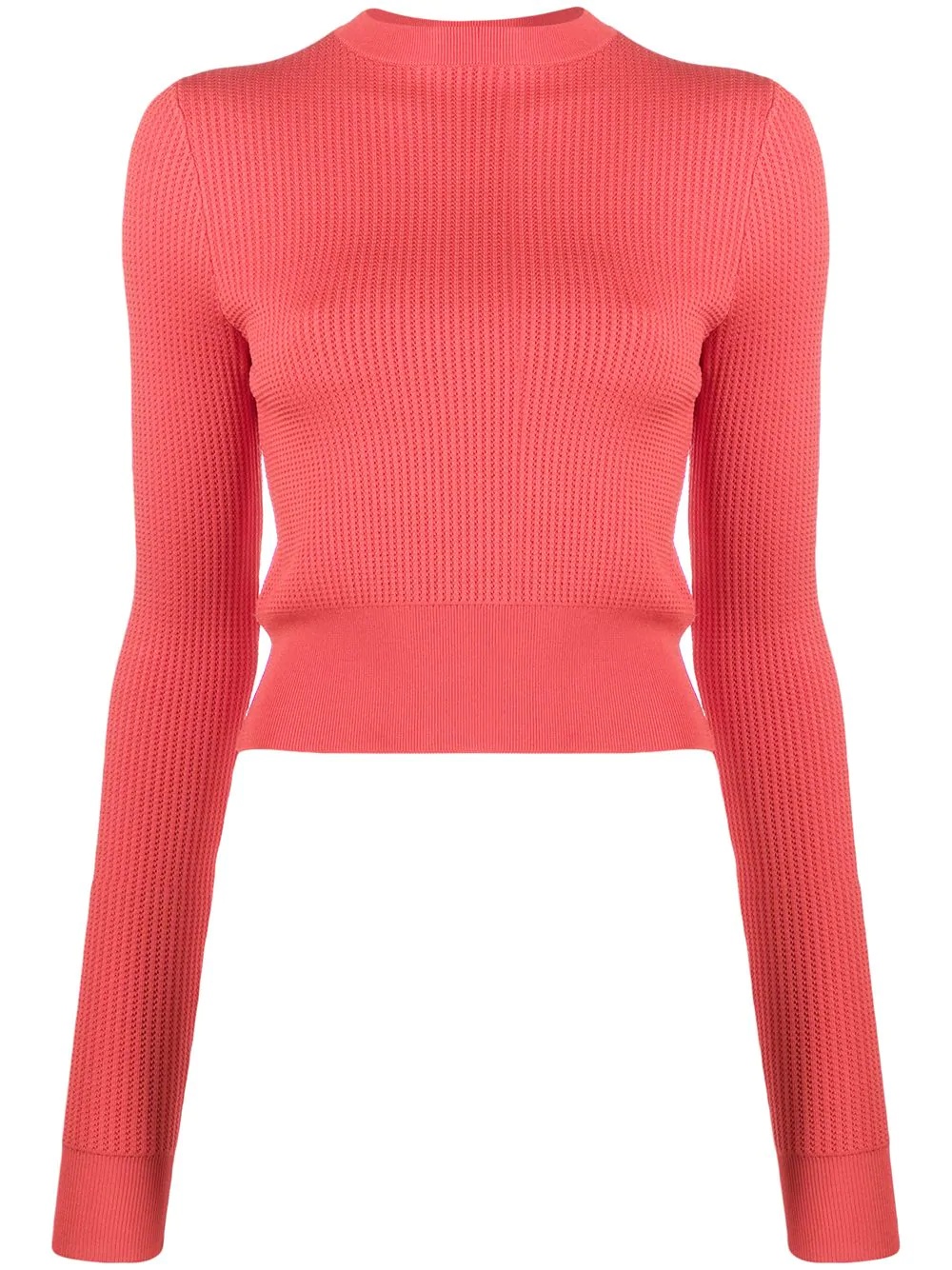 cropped long sleeve jumper - 1