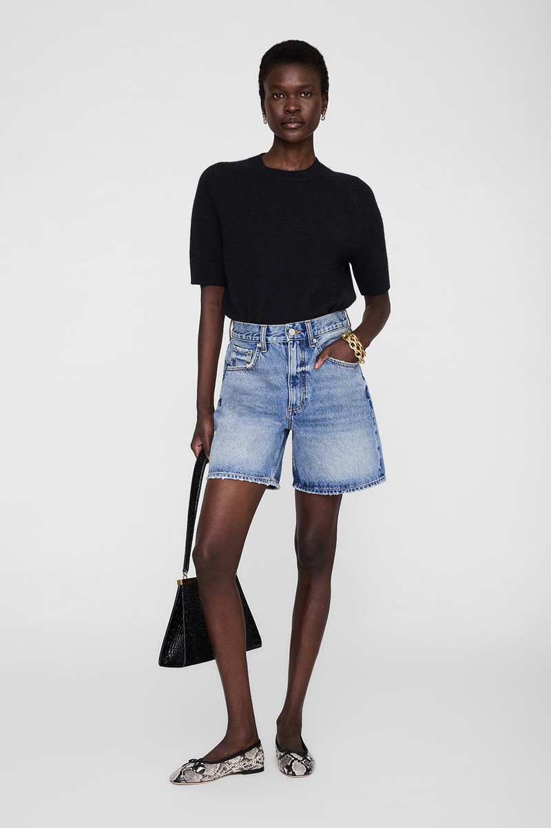 ANINE BING Heath Short - Caspian Blue outlook