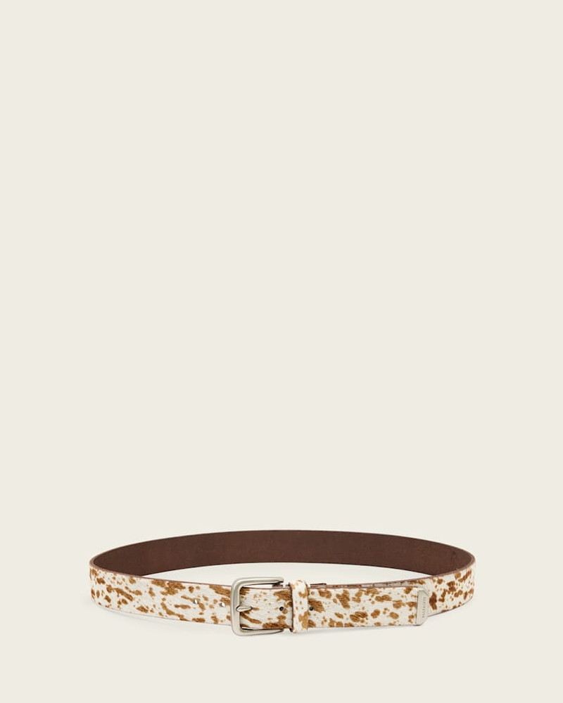 ASH HAIR CALF LEATHER BELT 4