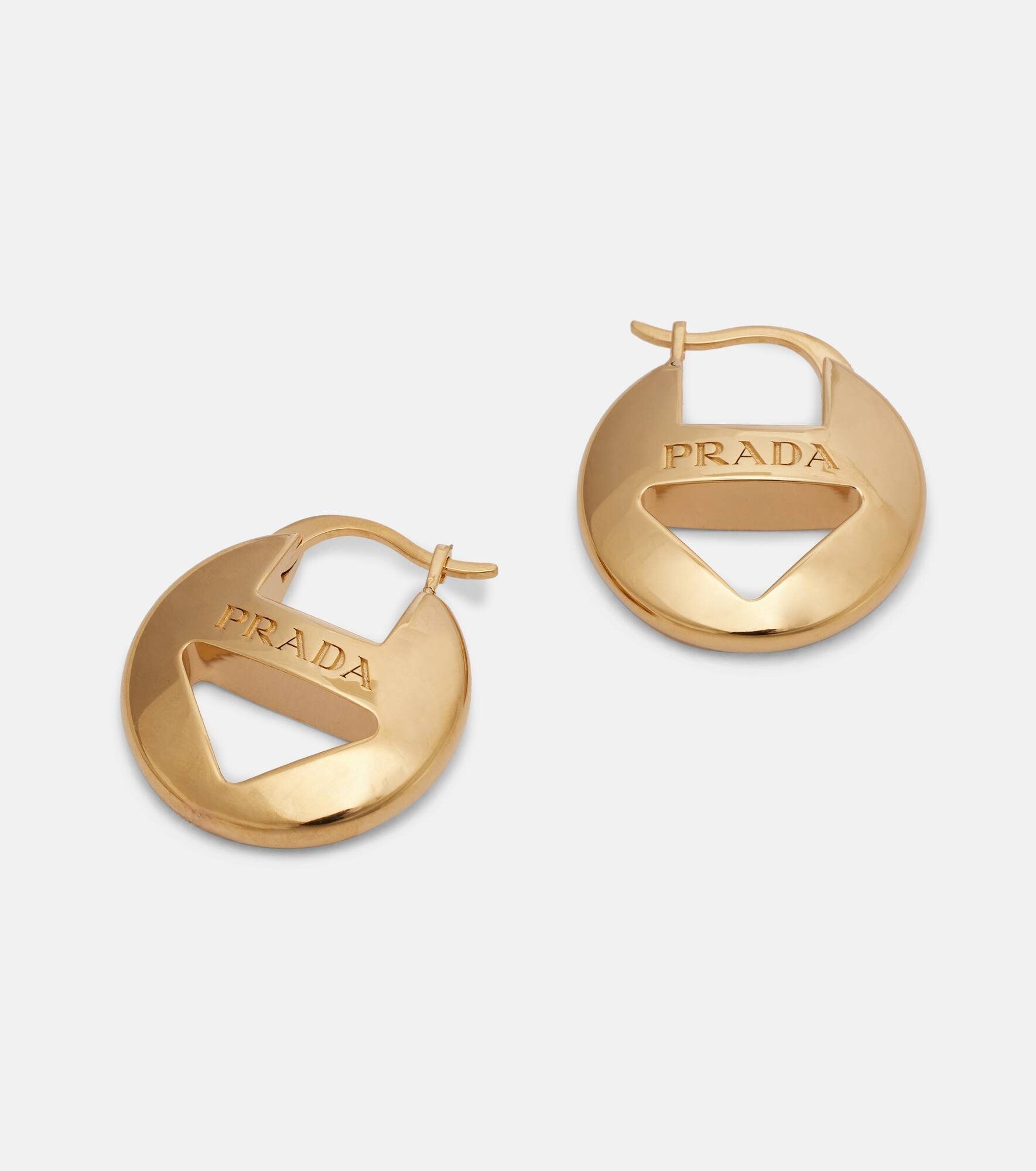 Cutout logo earrings - 4