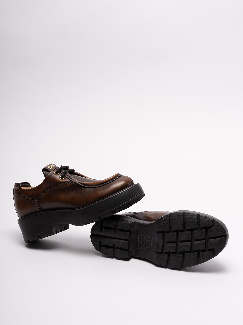 Leather Lace Up Shoes - 4