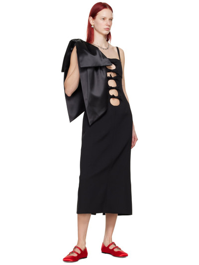 SANDY LIANG Black Leonie Midi Dress outlook