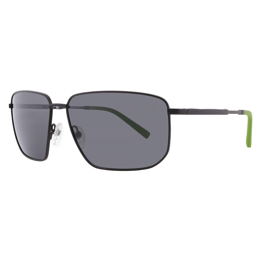 Timberland Polarized Smoke Rectangular Men's Sunglasses TB00010 02D 61 - 2