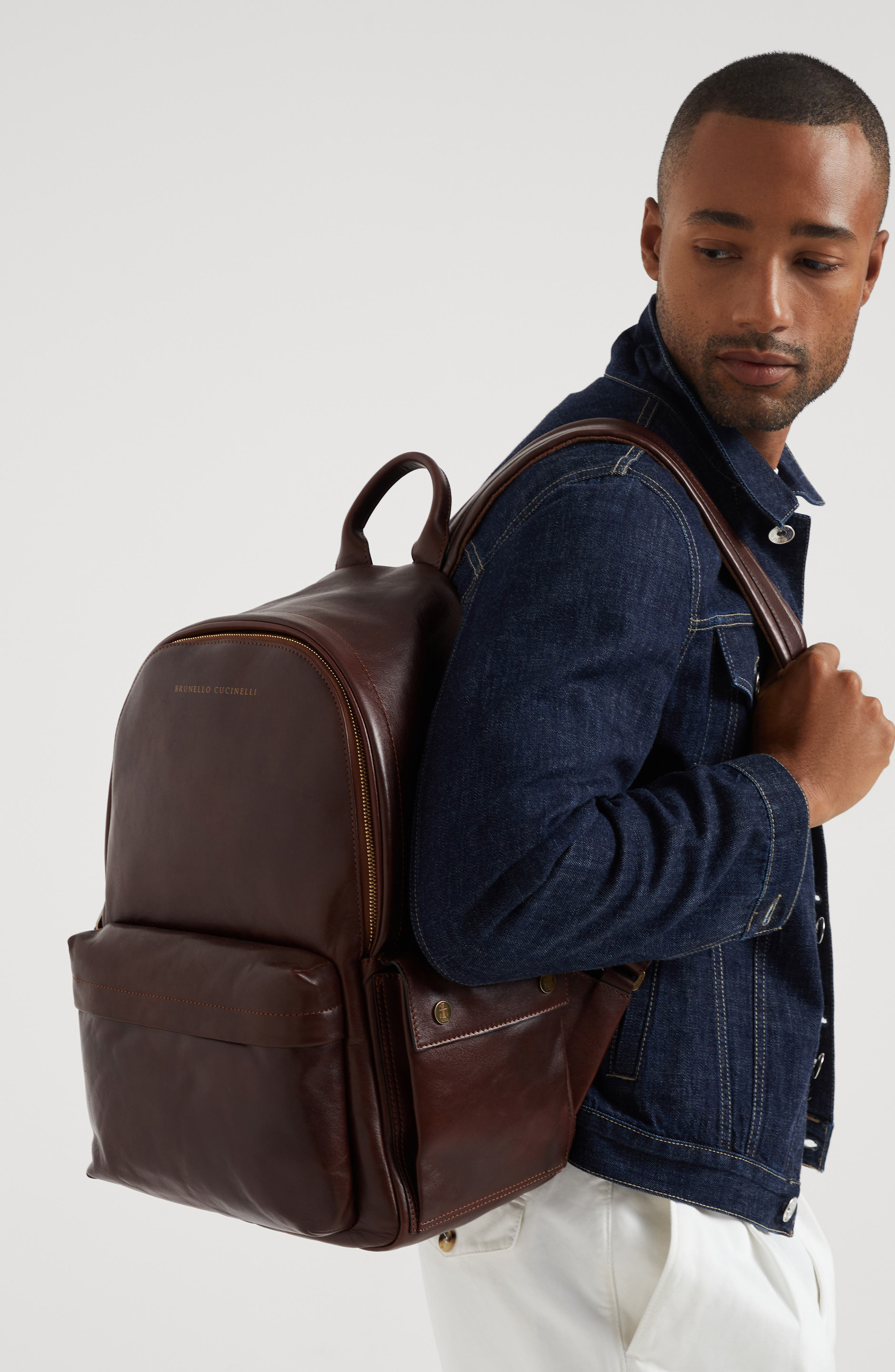 Brunello Cucinelli Calfskin backpack in Burgundy at Nordstrom - 5
