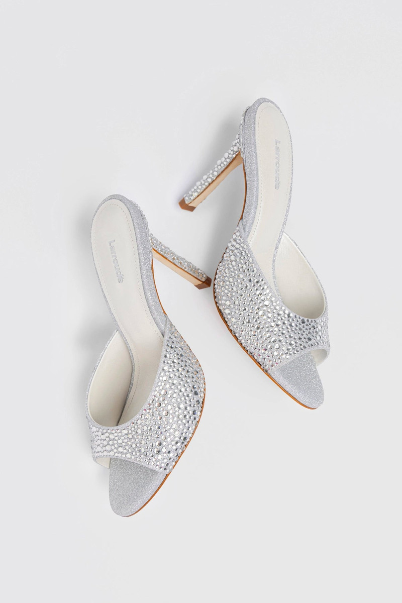 Jasmine Hi Mule Crystal Silver 5