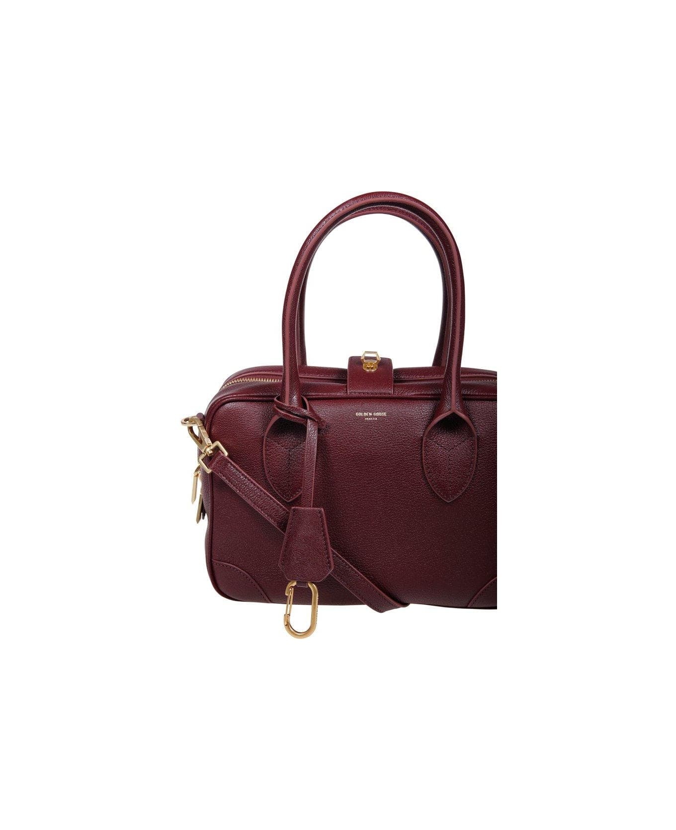 'vita' Burgundy Leather Top Box - 4