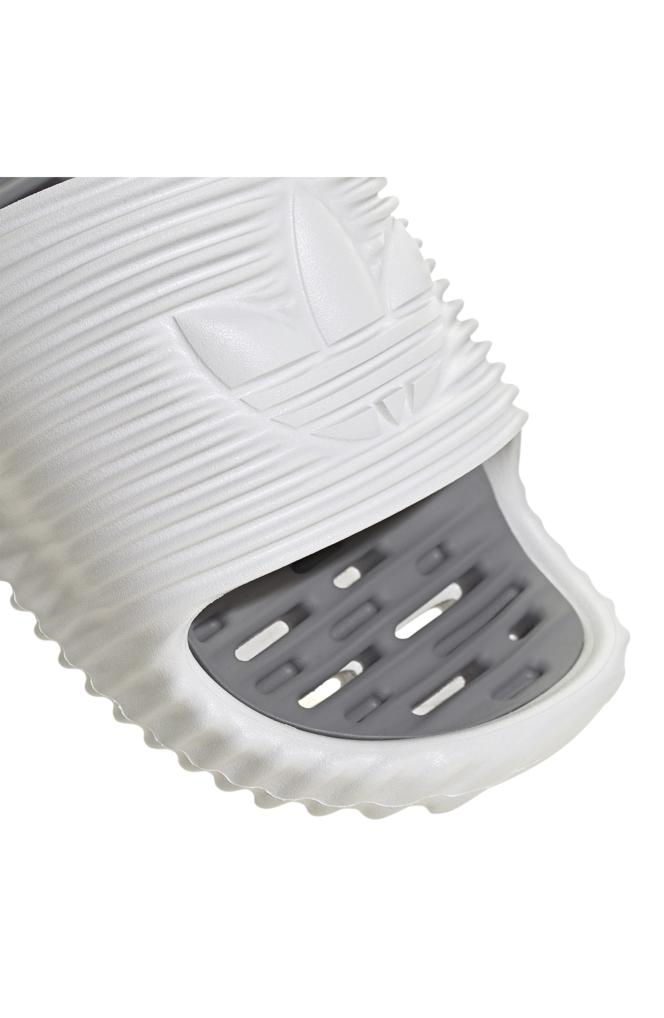adidas Gender Inclusive Adilette 25 Slide in Crystal White/Grey at Nordstrom - 9