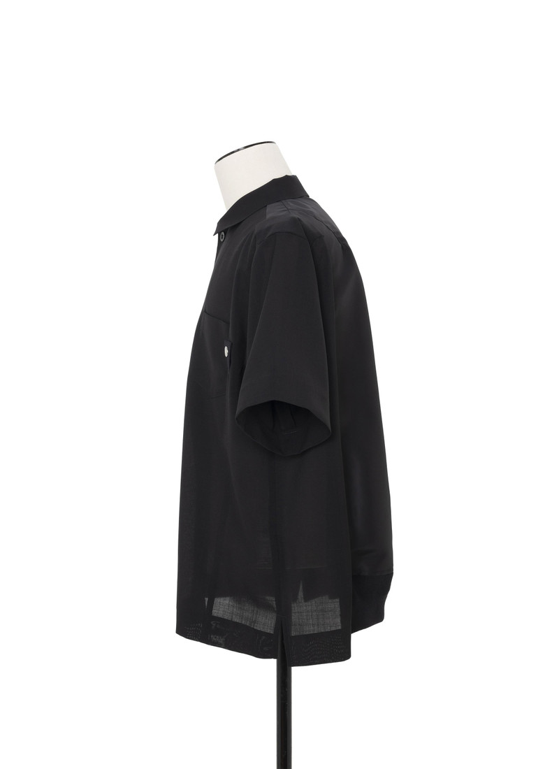 Wool Suiting x Nylon Twill Shirt 3
