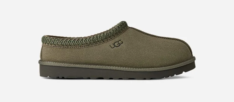 ® Men's Tasman II Sheepskin Slippers in Burnt Olive/Forest Night - 1