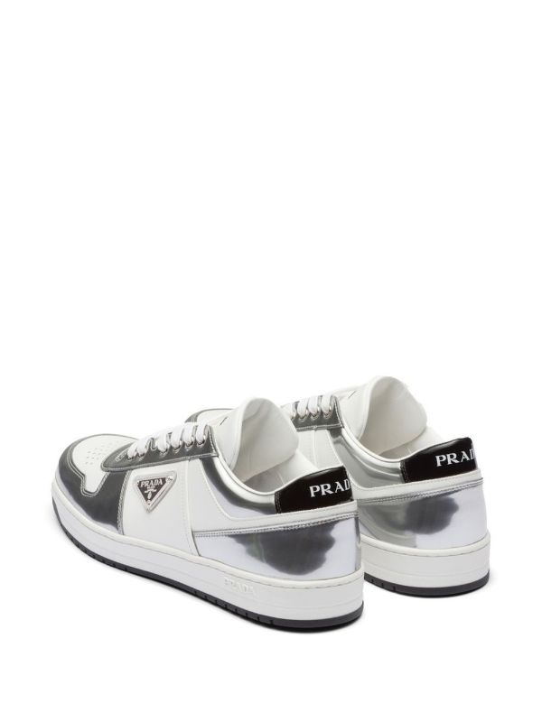 (WMNS) PRADA District Leather Sneakers 'White Silver' 1E790M_3LJ6_F0J36 - 3