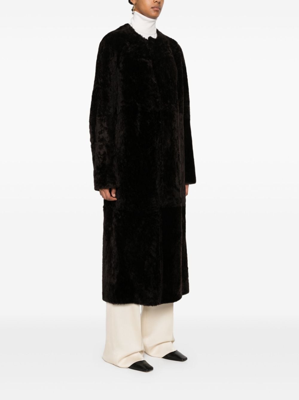soft shearling coat - 3