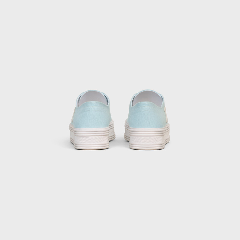 CELINE JANE LOW LACE-UP SNEAKER in CANVAS AND CALFSKIN outlook