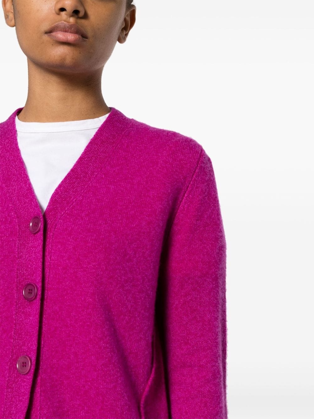 V-neck wool cardigan - 5
