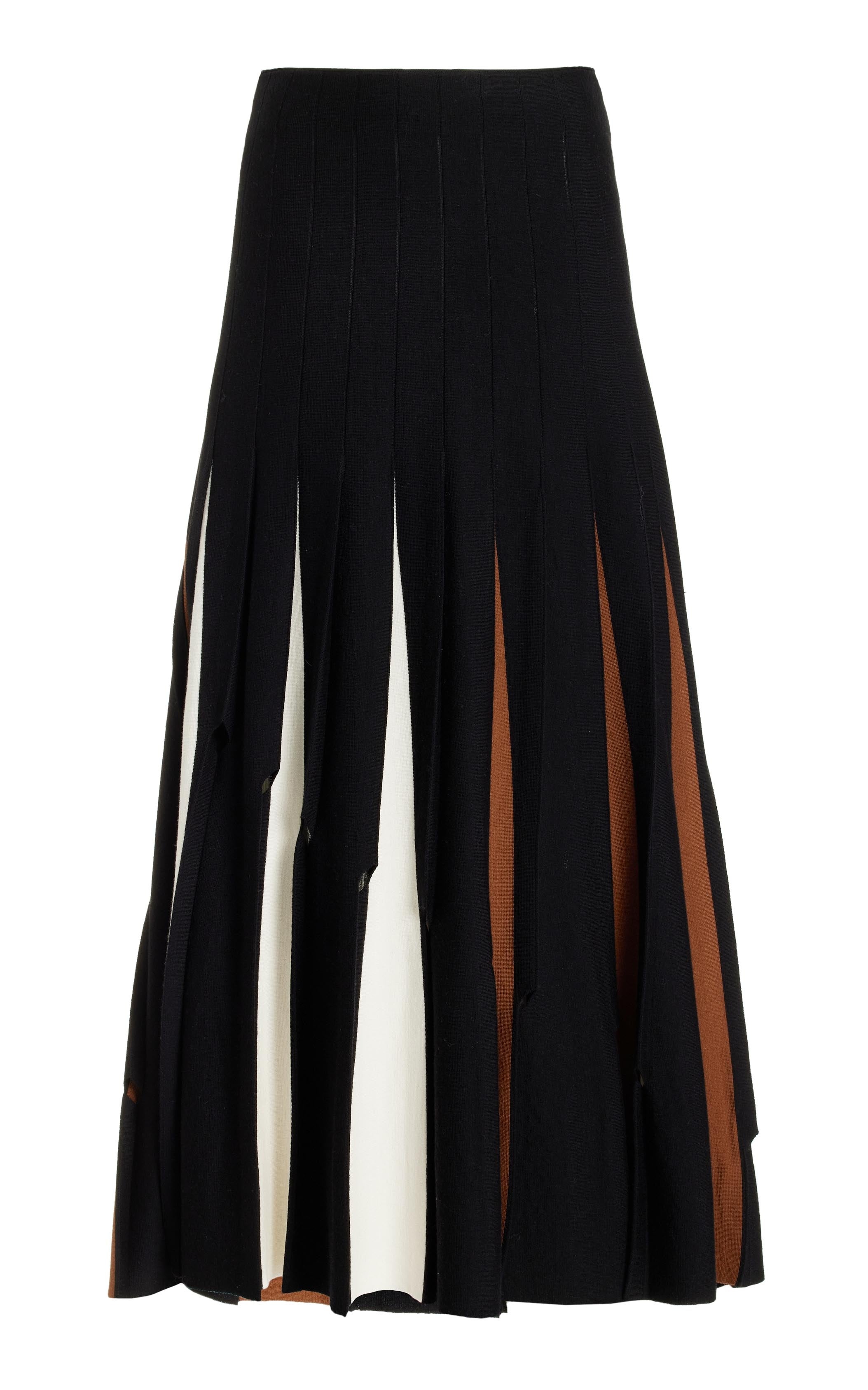 Olya Pleated Skirt in Merino Wool - 1