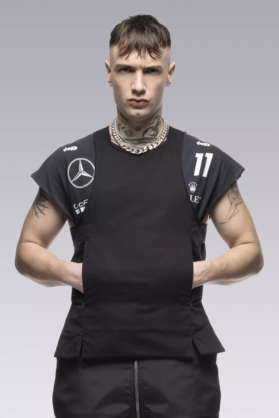 V5S-S HD Cotton Reversible Vest Black - 13