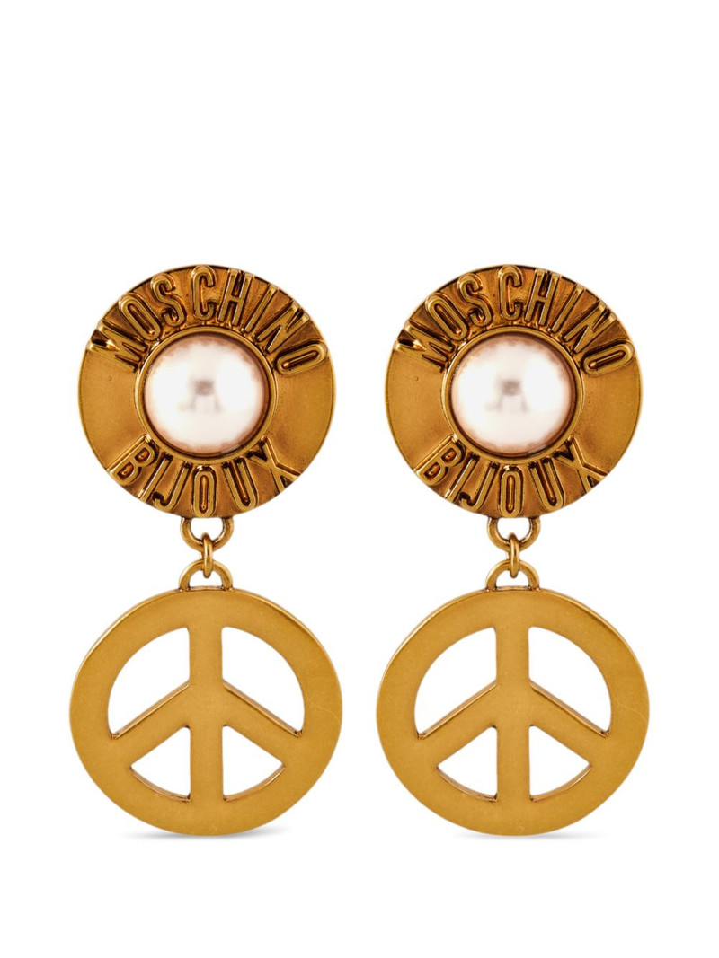peace sign clip-on earrings 1