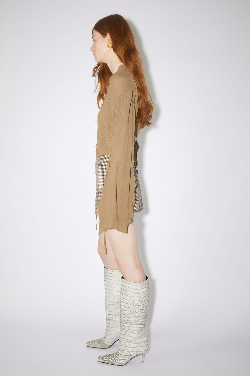 Mini skirt - Brown/white 4