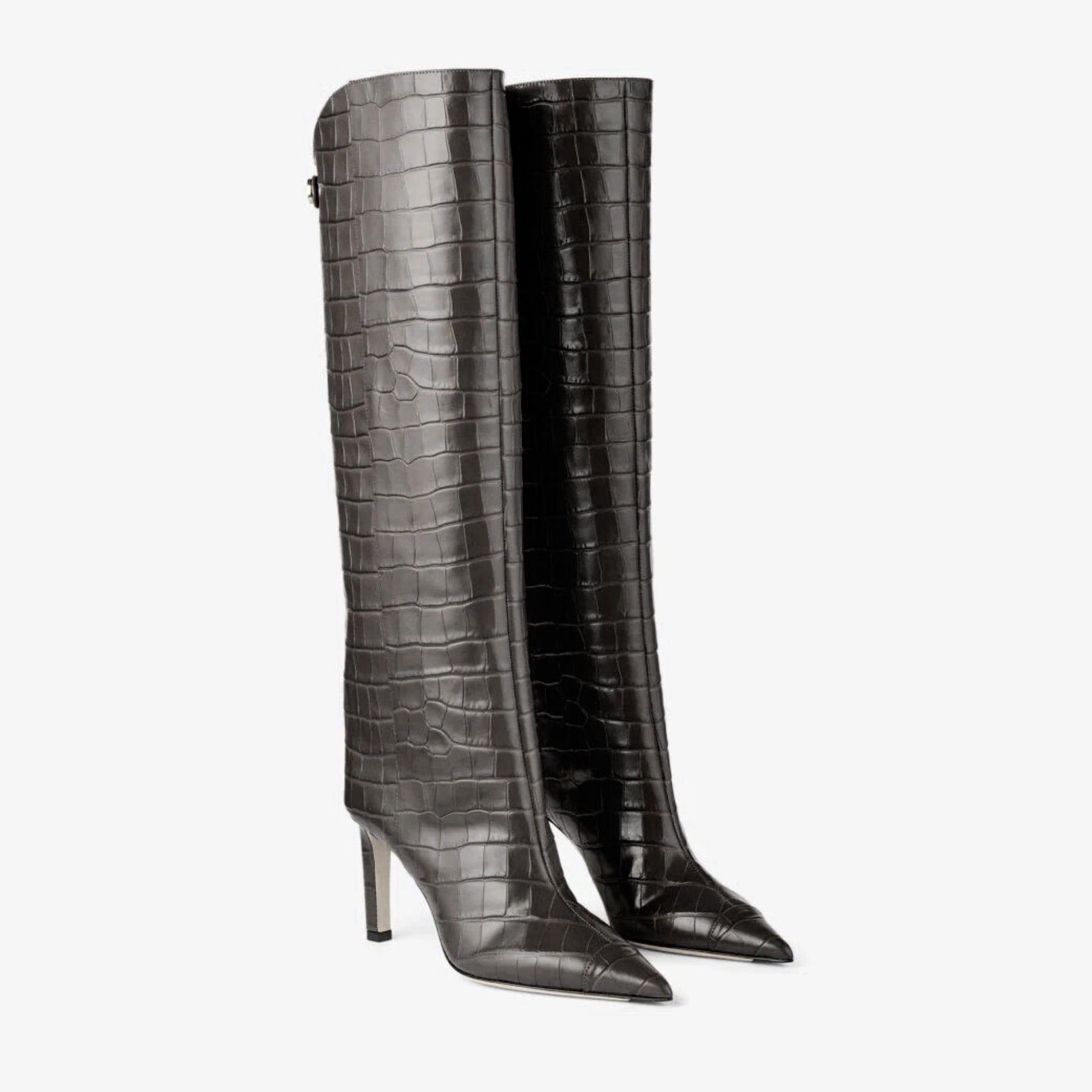Alizze Knee Boot 85
Black Croc-Embossed Leather Knee-High Boots - 2
